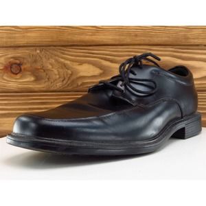 Rockport Sz 9 Oxford Black‎ Leather Men Lace Up Medium